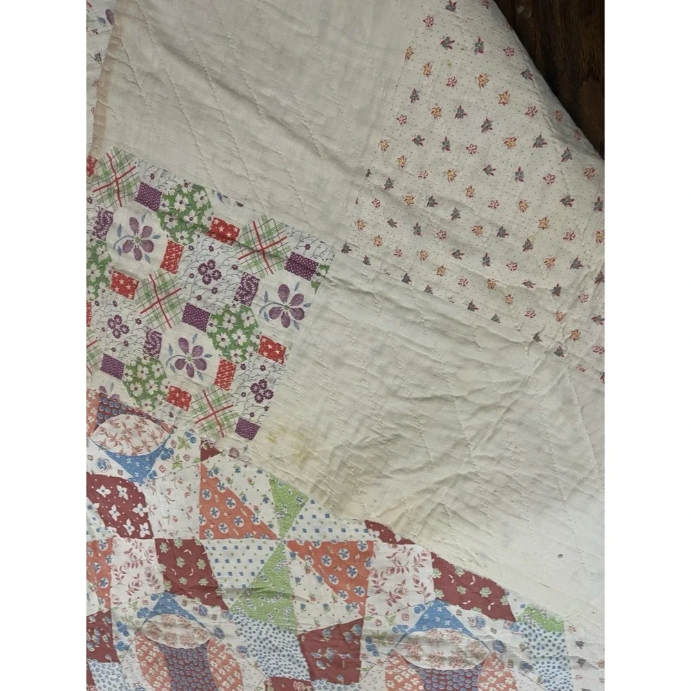Vtg Handmade Quilt 74x86